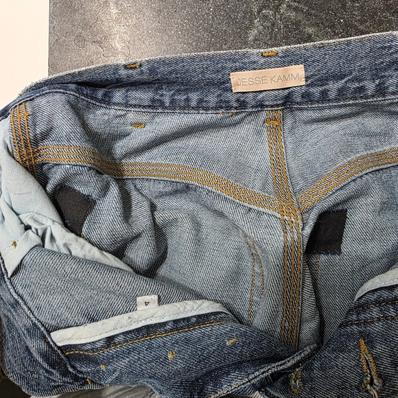 Jesse Kamm Handy Pants Jeans Cowboy Blue Patch Front 26 Size 2, 4 - Picture 12 of 16